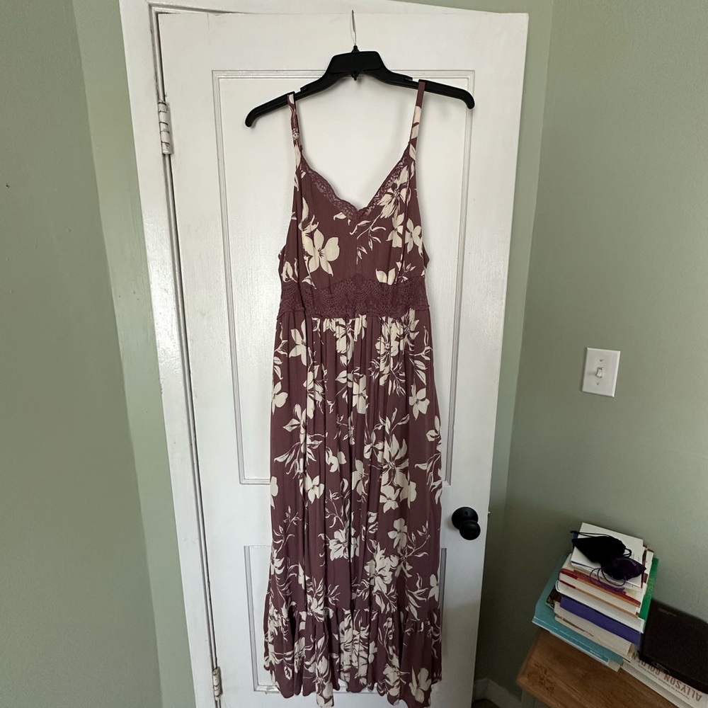 Torrid Floral Mauve Maxi Dress